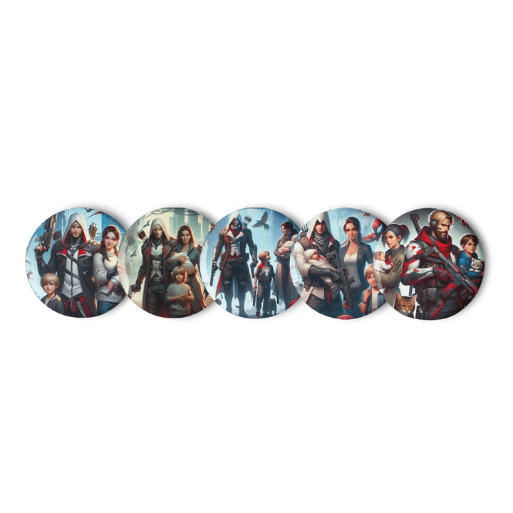 Gunner Family Pin Button Set product image (1)