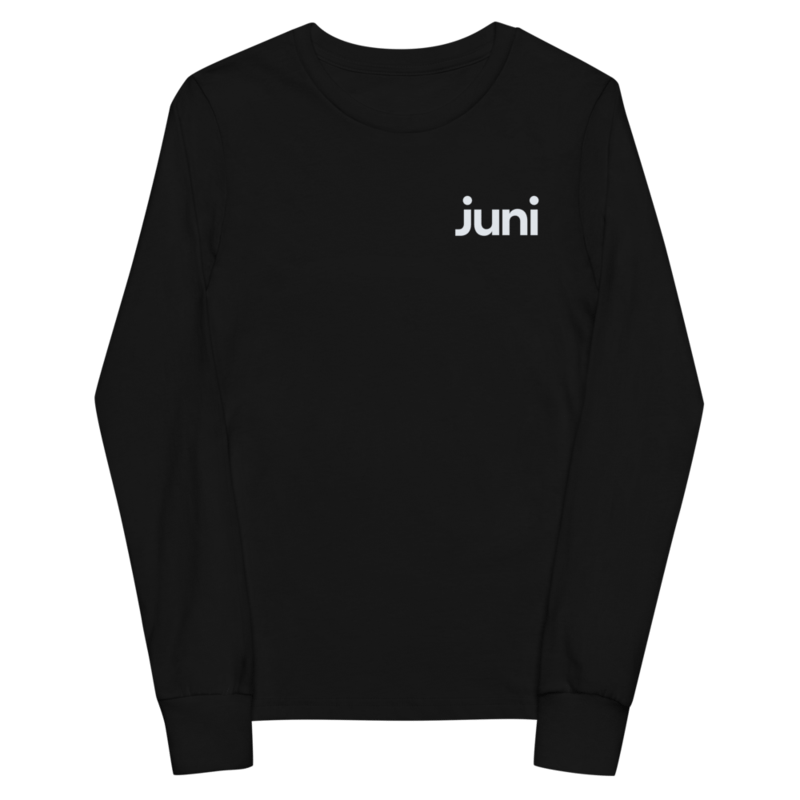 Juni Long Sleeve Tee, Black (Youth) product image (1)