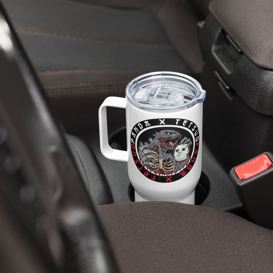 God of Carnage Travel Mug with a Handle (Northern Lotus Design) product image (8)