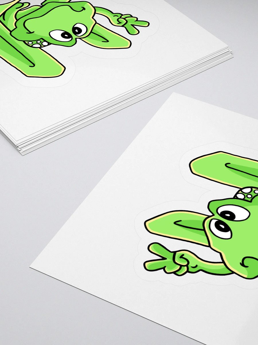 Peace frog green sticker product image (4)