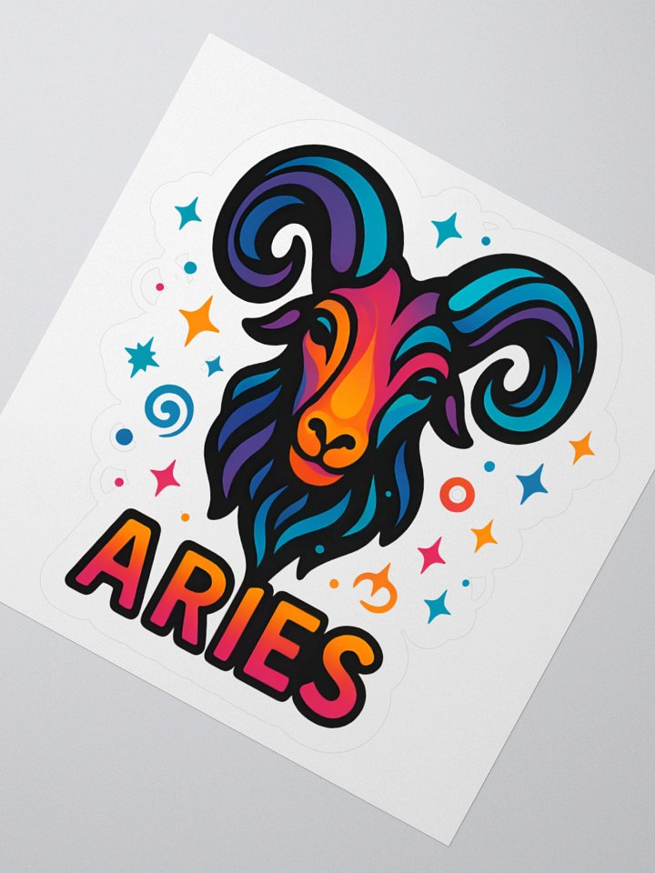 Aries Zodiac Sign – Bold & Fiery Psychedelic Horoscope Design 1 product image (5)