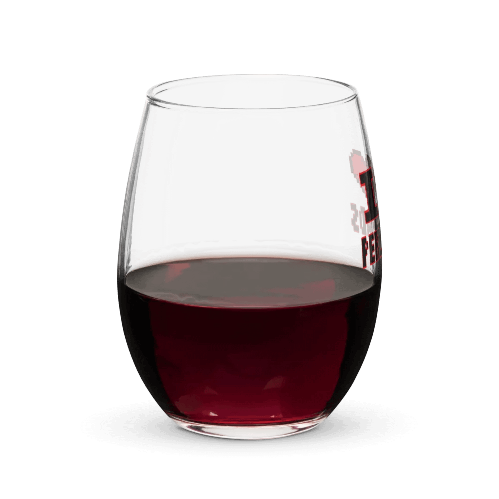 I Heart Perler Bead 2 Wine Glass product image (8)