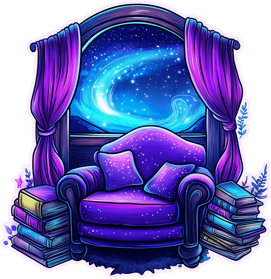 Starlit Reading Nook Sticker product image (1)