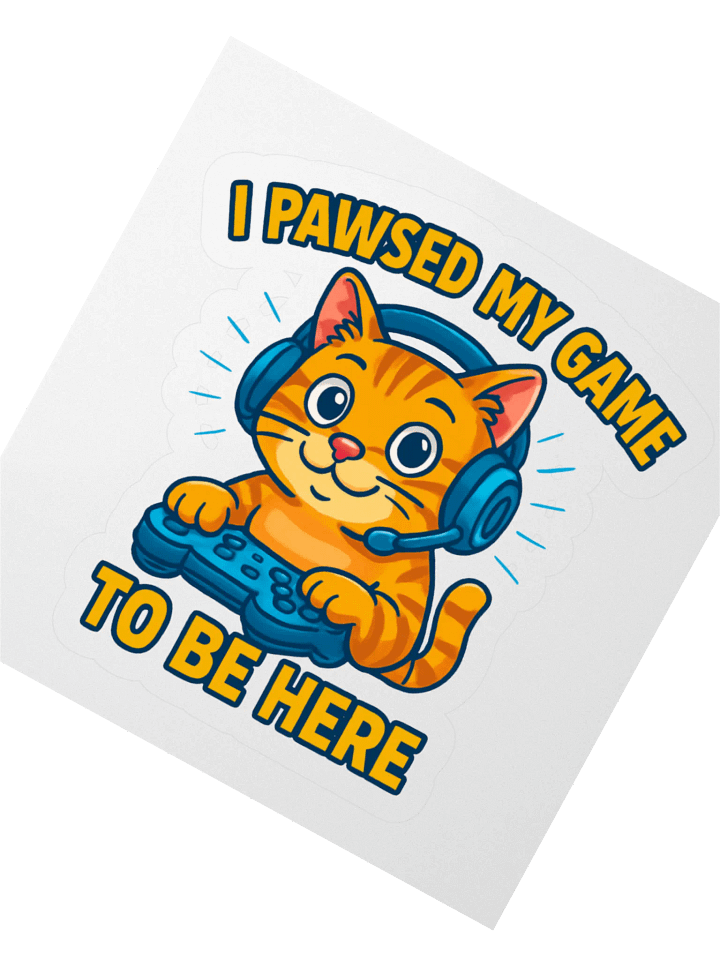 Gamer Cat Kiss Cut Stickers product image (6)