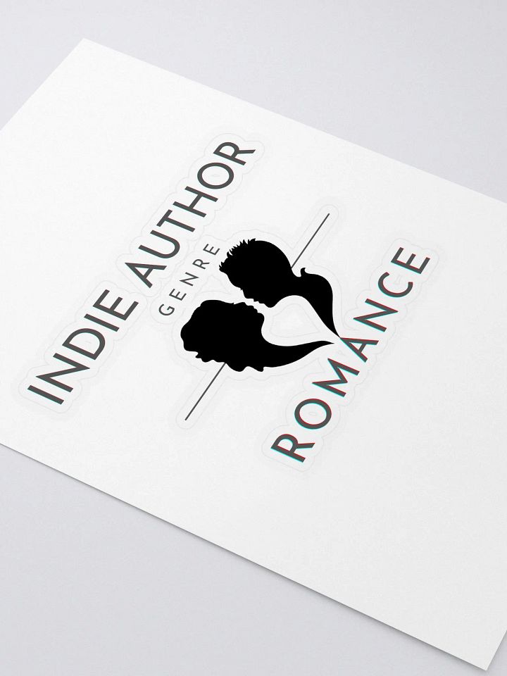 Indie Author Romance Sticker Black Text product image (2)