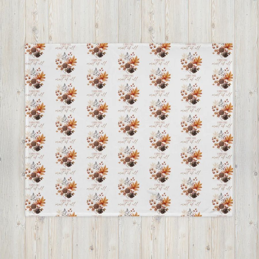 I Love Fall Most of All Blanket product image (4)