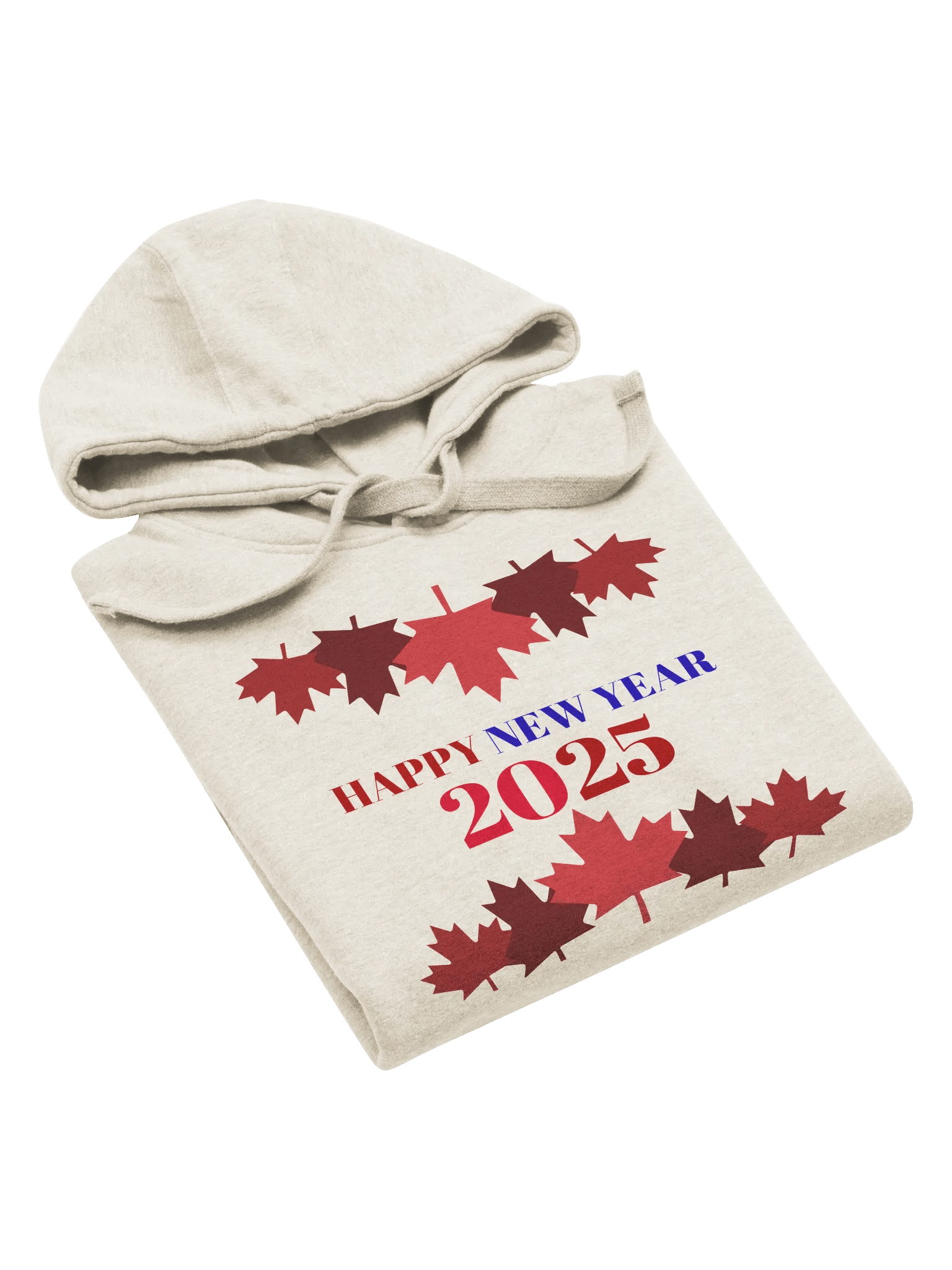 Maple Leaf Happy New 2025 Year Unisex Hoodie product image (25)