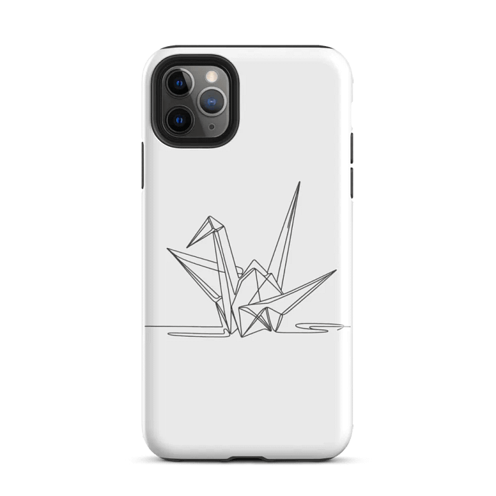 Origami Crane Line Art Design Tough iPhone Case product image (34)