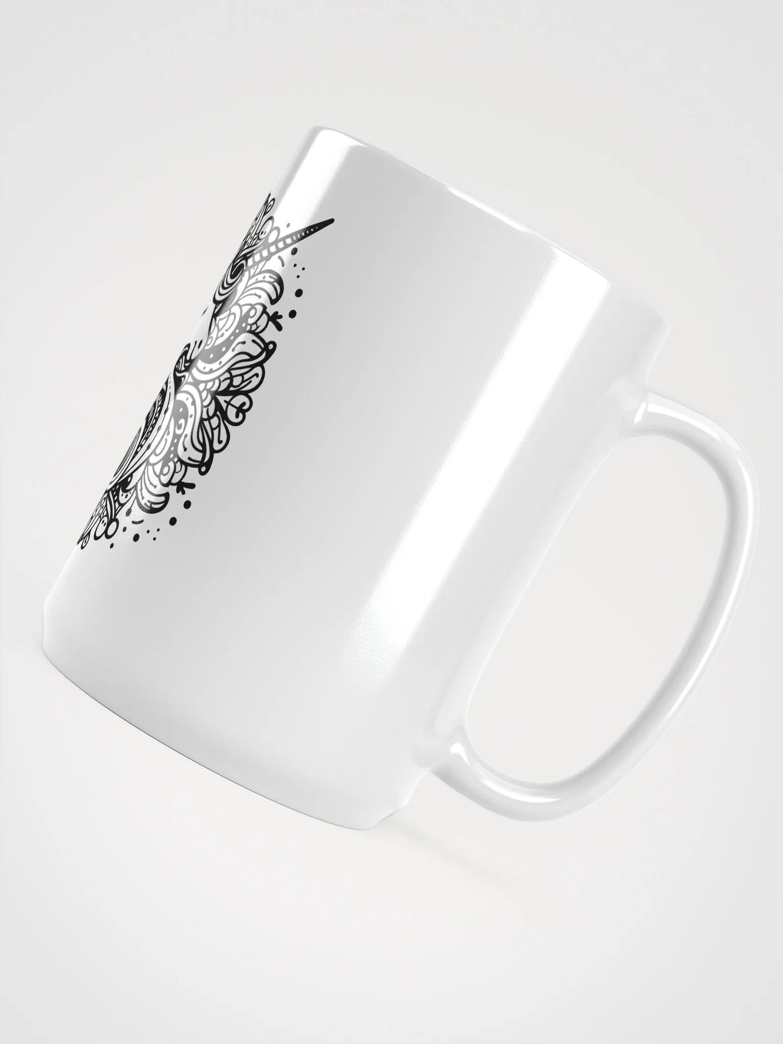 White Mug Glass with Unicorn Design product image (5)