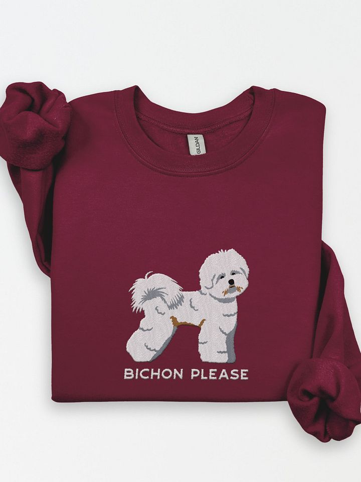 Bichon, Please Sweatshirt(Embroidered) of a Bichon Frise product image (1)