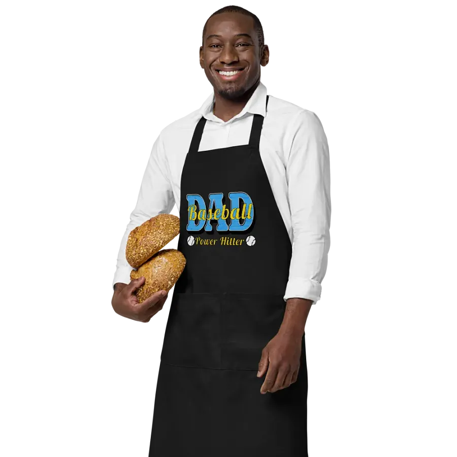 Dad Baseball Power Hitter Organic Cotton Apron product image (4)