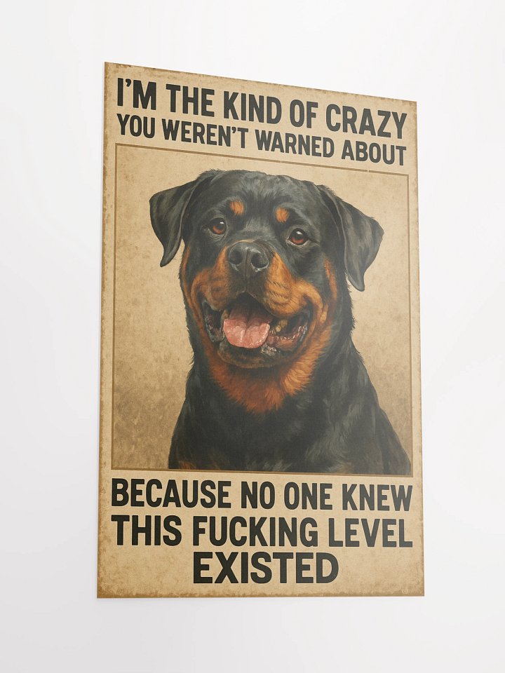 Crazy Rottweiler Poster product image (5)