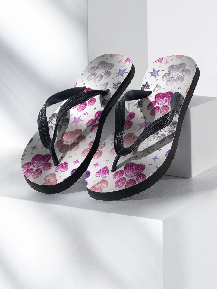 Sparkly Paw Print Flip Flops product image (2)
