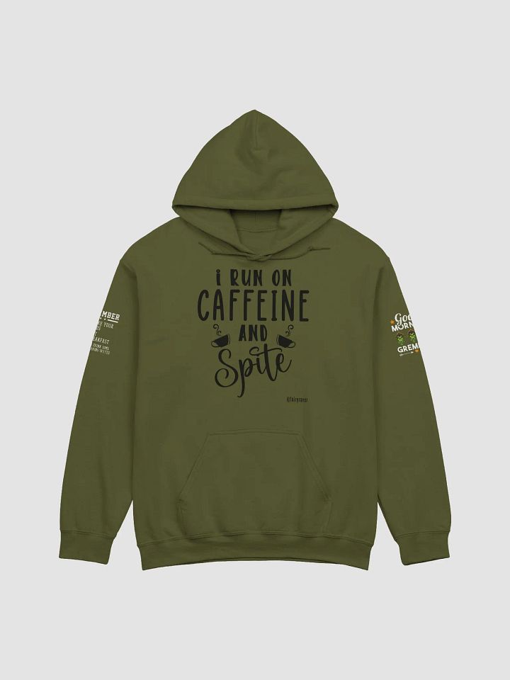I run on caffeine and spit hoodie light (new size chart) product image (1)
