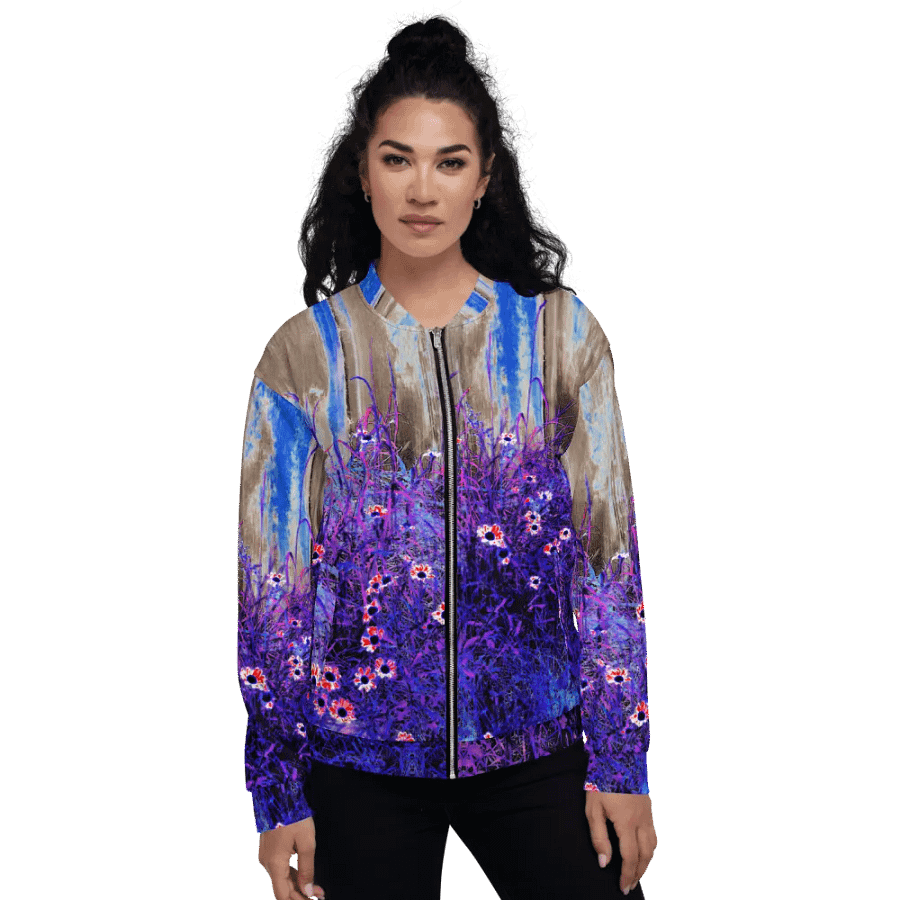 Vibrant Summer Daises Unisex Bomber Jacket product image (1)