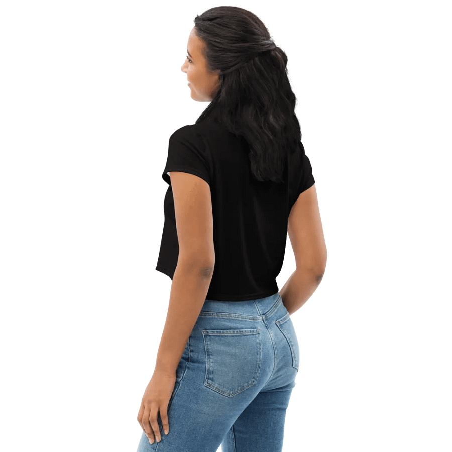 Dancing for Demeowcracy White Cat Silhouette Crop Tee product image (12)