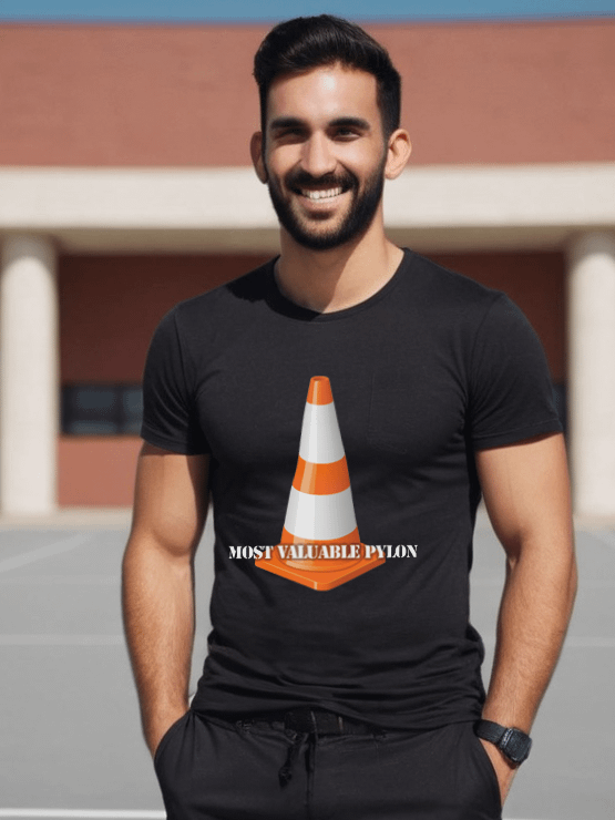 Funny Hockey T-Shirt – Most Valuable Pylon – Beer League Hockey Shirt for Men – Gift for Slow Hockey Players & Bench Warmers product image (1)