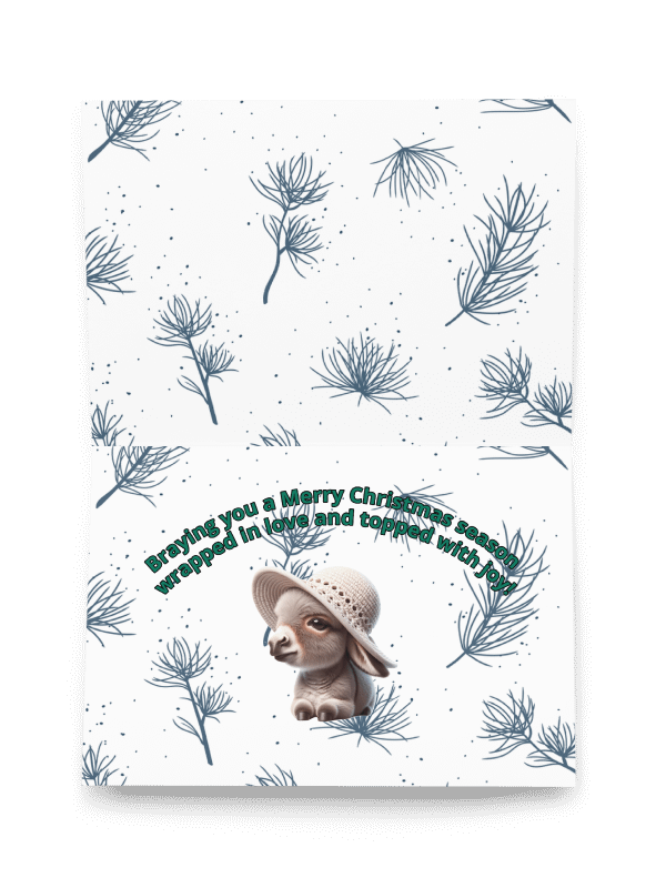 Festive Christmas Card With Donkey Image product image (4)