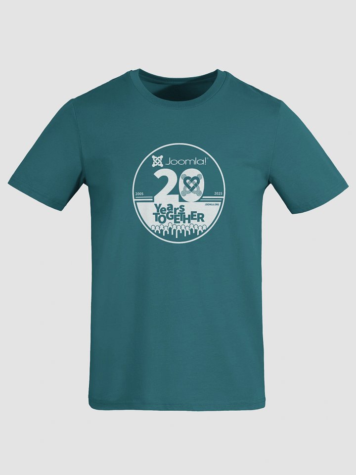 Joomla 20th Anniversary Edition<br /> — Unisex Organic Cotton / White — product image (1)
