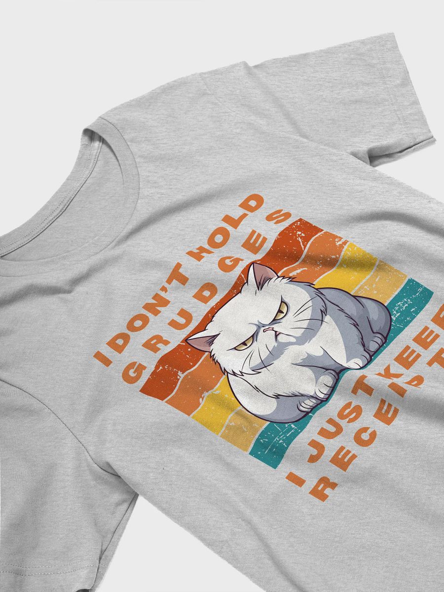 Holding Grudges Cat T-Shirt Sarcastic Funny T-Shirt Light Colours product image (23)