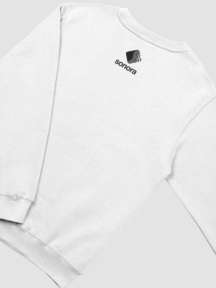 Sudadera blanca con cuello redondo Audio Signal product image (2)