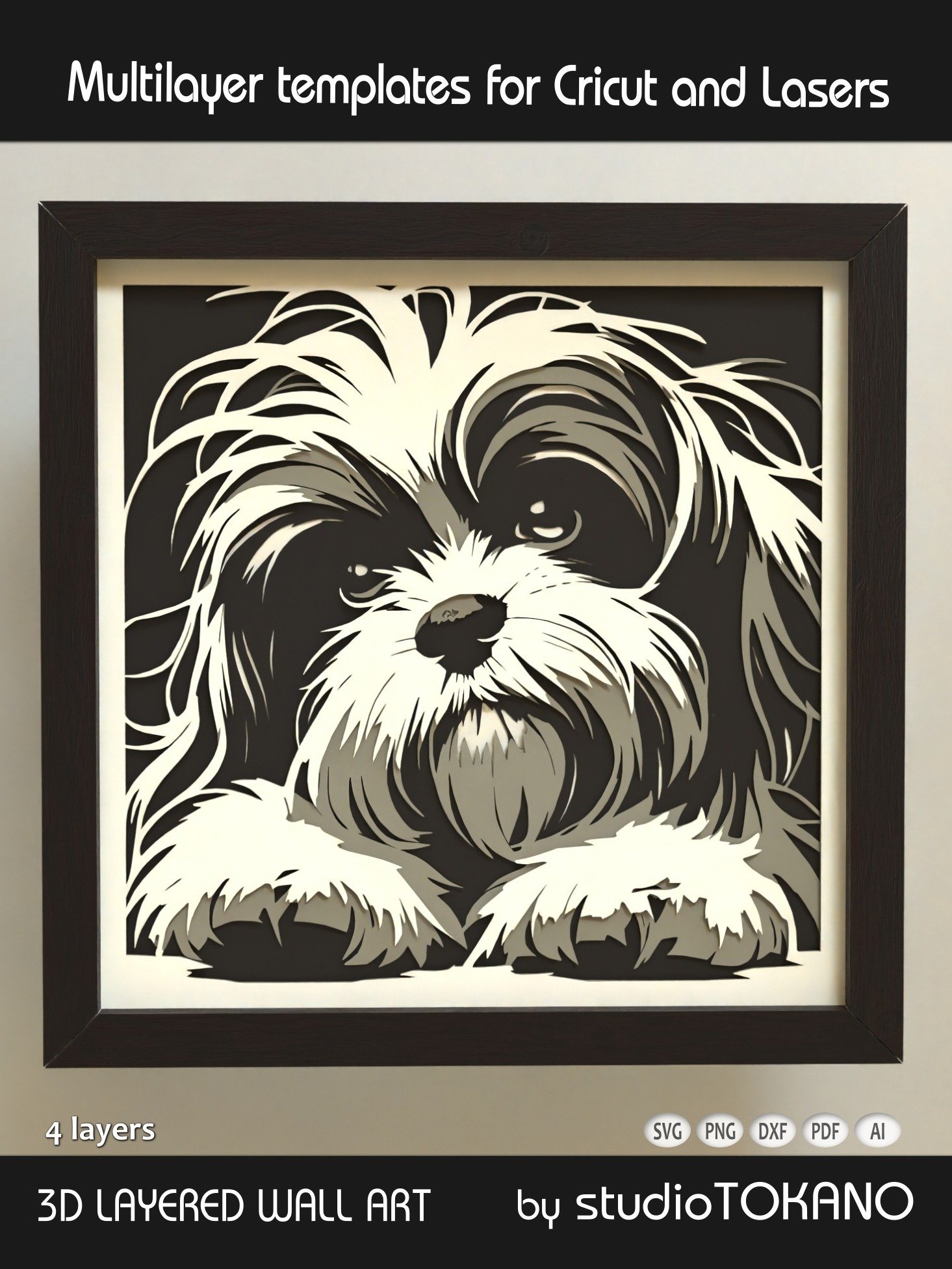 Cute Dog 3D Cricut Project product image (1)