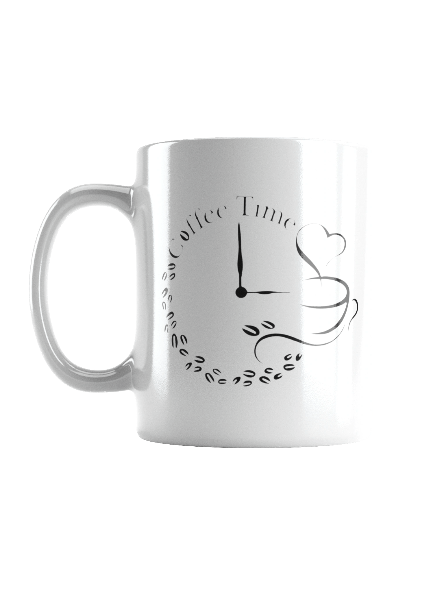 Coffee Time Clock White Glossy Mug product image (2)