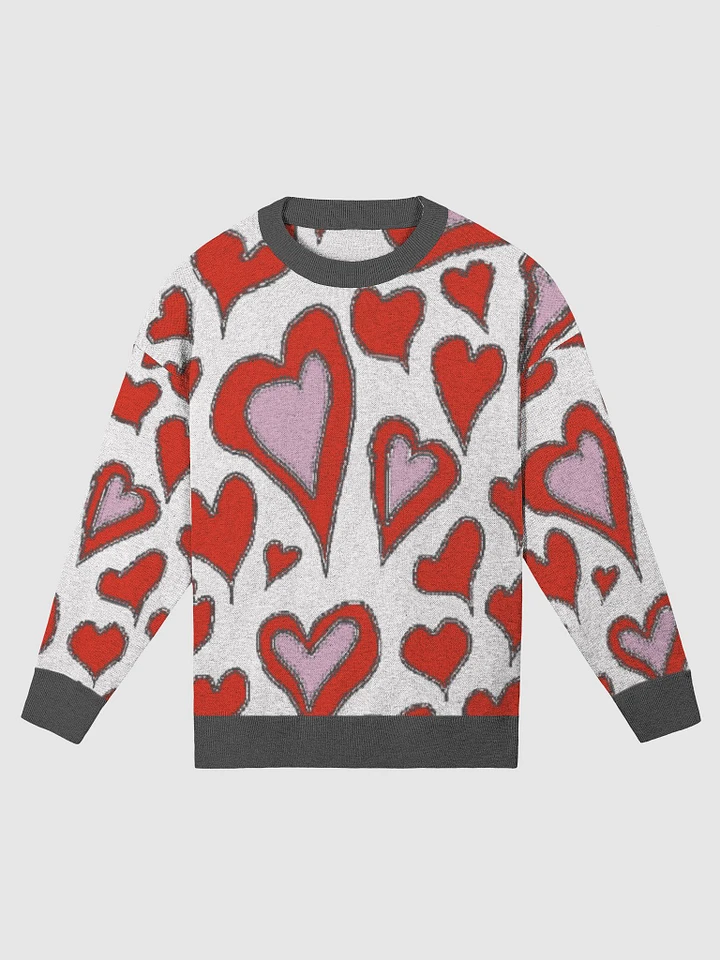 Hearts Drawing Relaxed Fit Sweater product image (4)