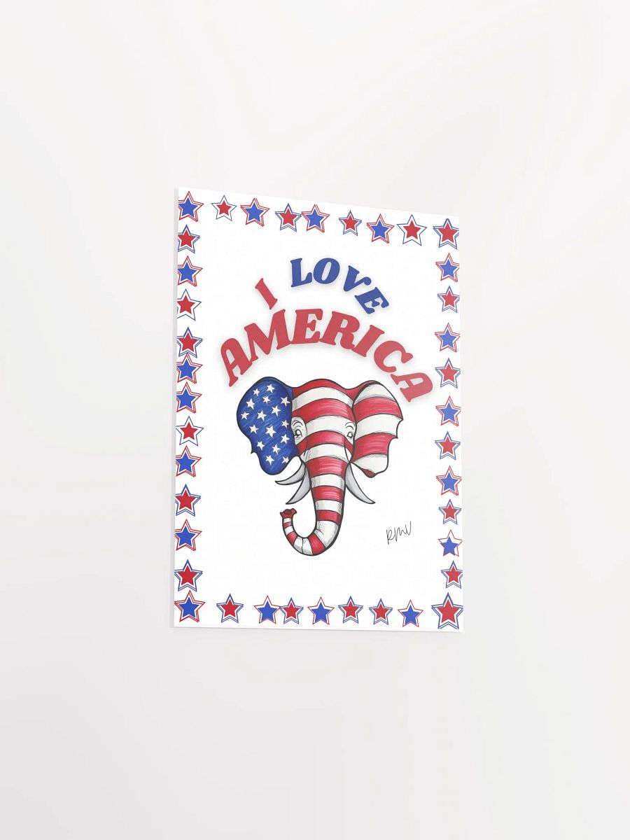 Enhaced matte paper poster, I LOVE AMERICA product image (3)