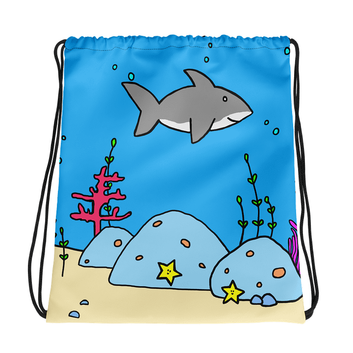 Shark in the water drawstring product image (1)