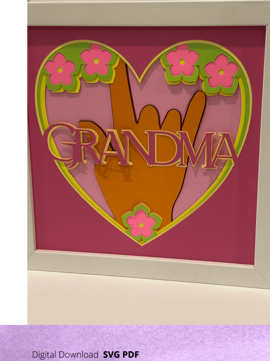 3D Layered Mom, Mother and Grandma SVG Bundle Deal | Layered Shadow Box Design product image (4)