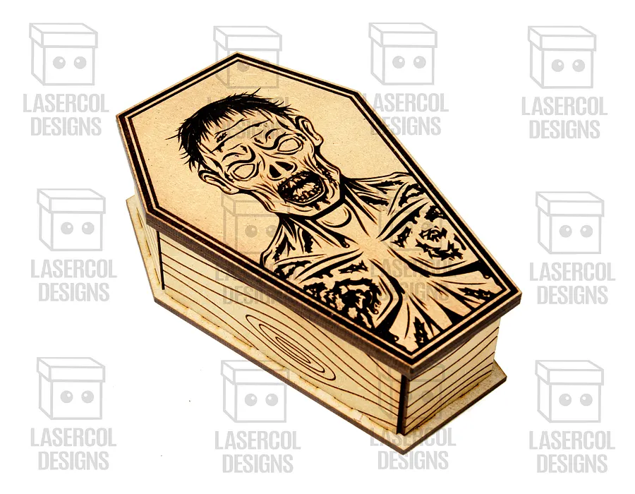 Halloween Coffin Box Set 3 (2 Sizes) - Laser Cut Files product image (8)
