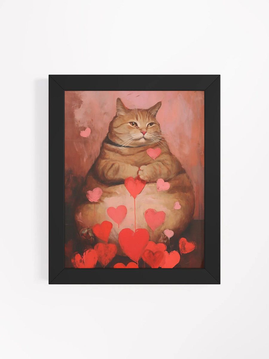 Serene Love: Framed Cat Art Poster product image (8)