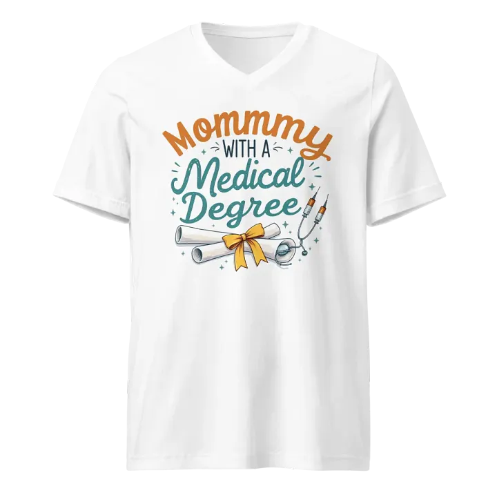 Mommy with a Medical Degree V-Neck Tee product image (5)