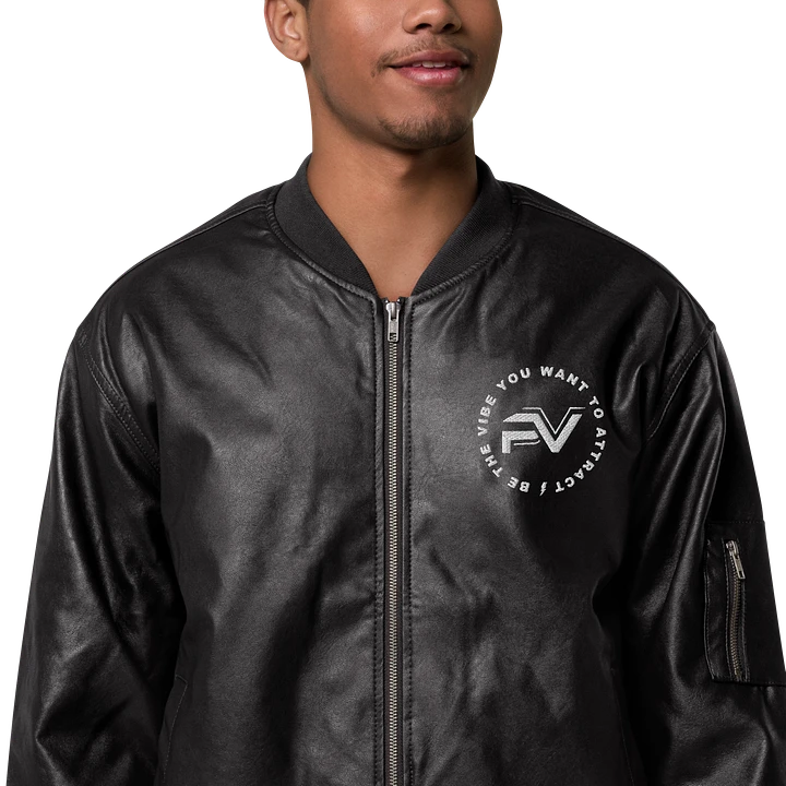 Certified Cool Faux Leather Bomber Jacket product image (1)