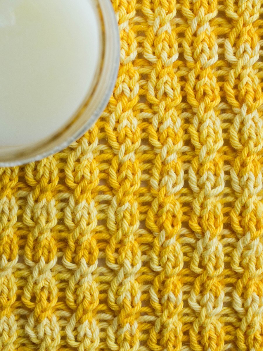 Faux Cable Dishcloth Knitting Pattern PDF - Sprightly product image (2)
