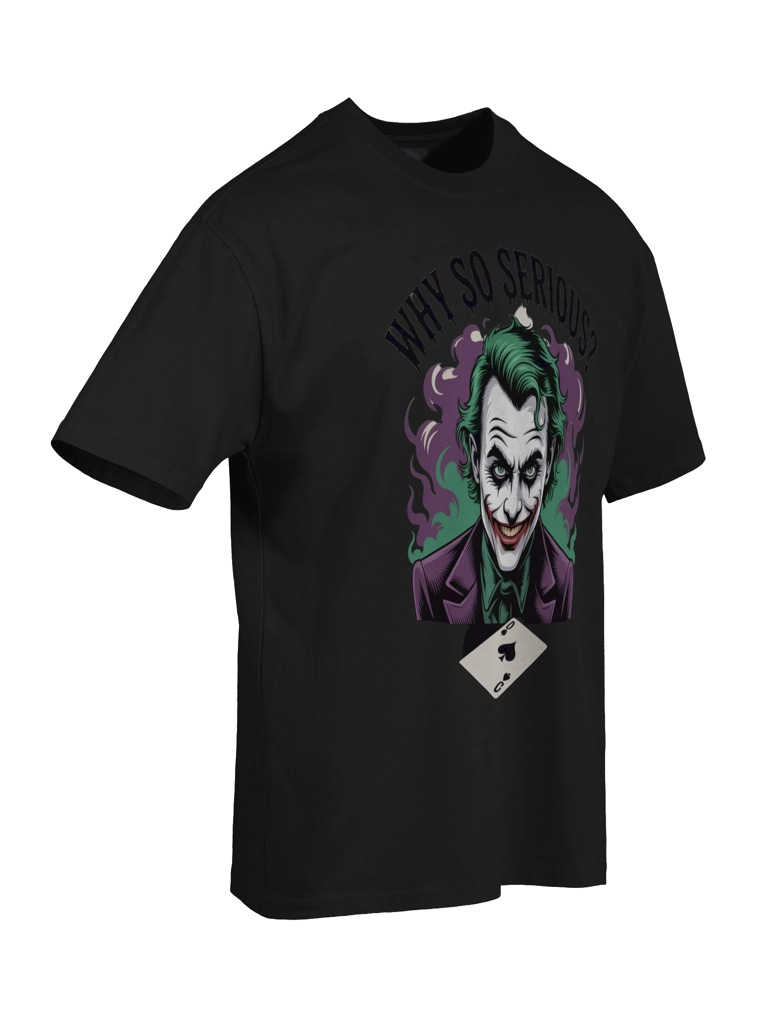 Why So Serious: Joker Veiled Vapour Oversized Faded Unisex T-Shirt product image (8)