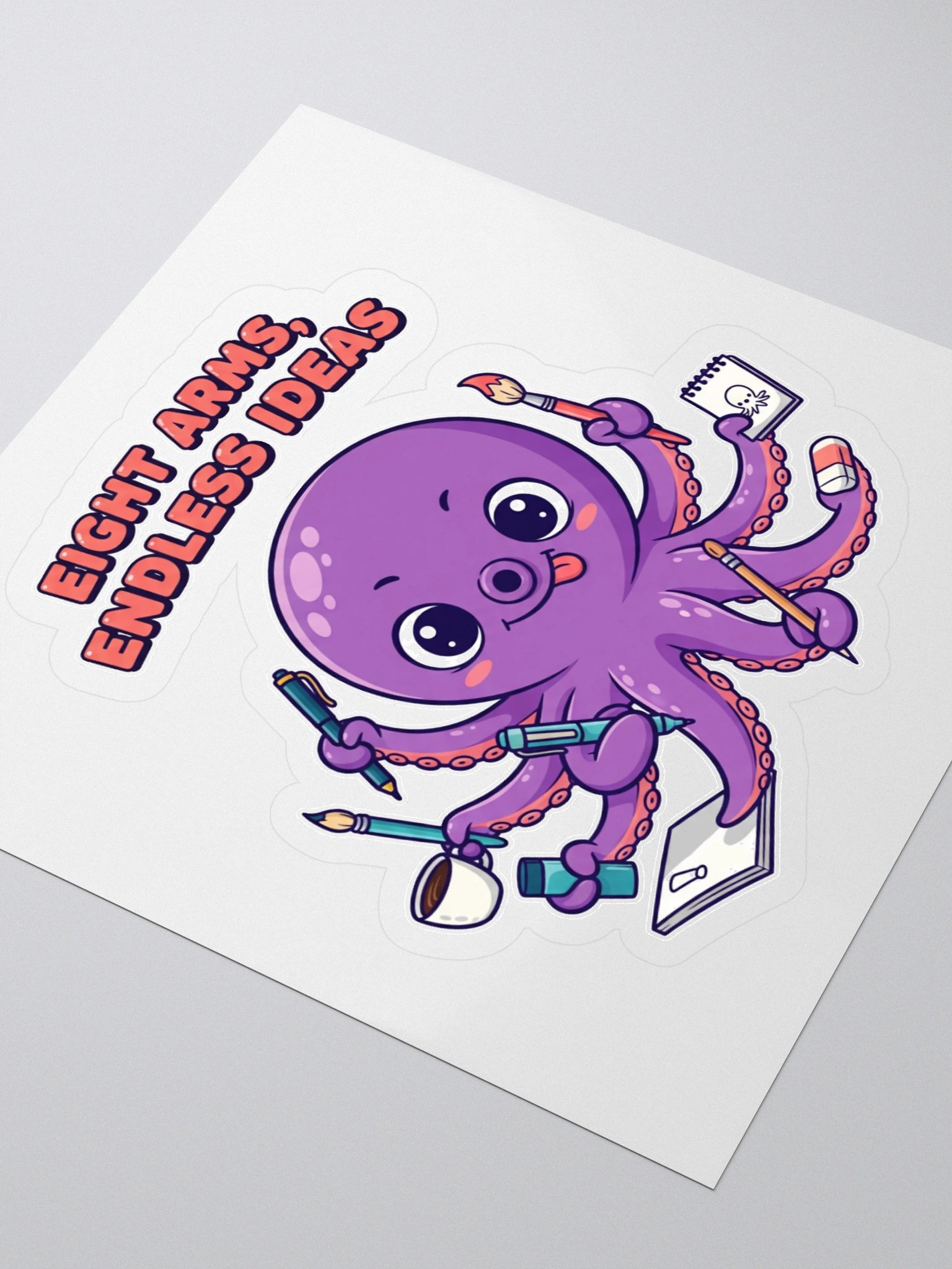 Octo-Doodler Kiss Cut Sticker product image (3)