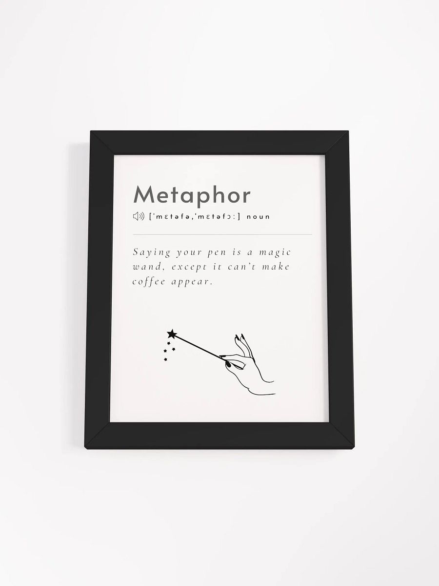 Metaphor Funny Definition Framed Matte Poster product image (2)