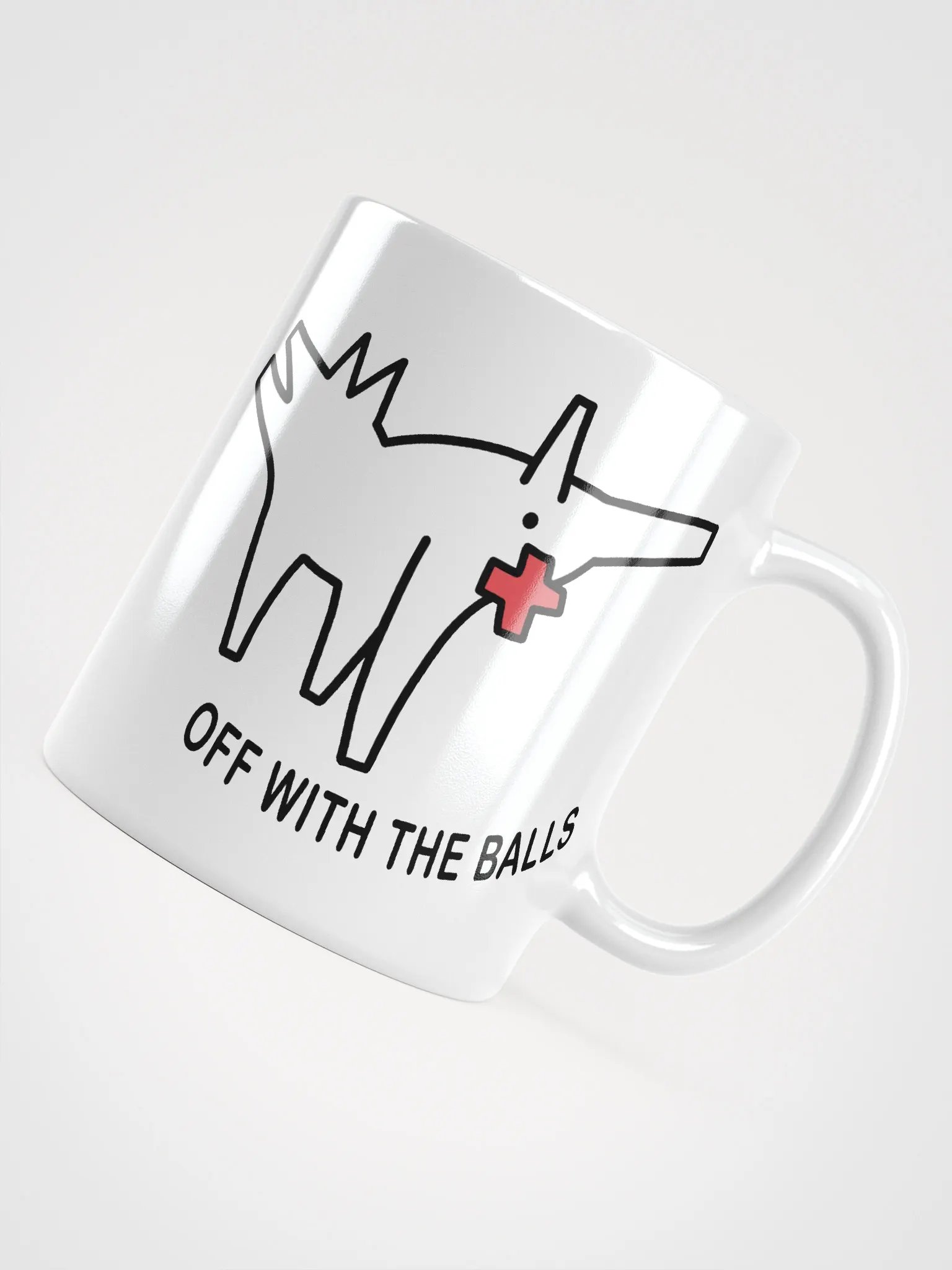 Off With The Balls White Mug product image (4)