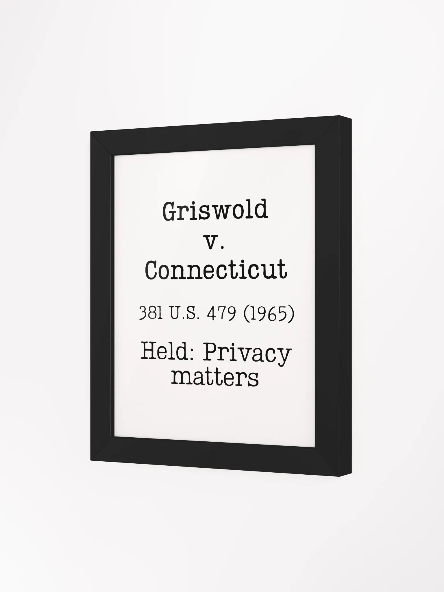 Griswold v. Connecticut "Privacy Matters" Framed Print product image (3)