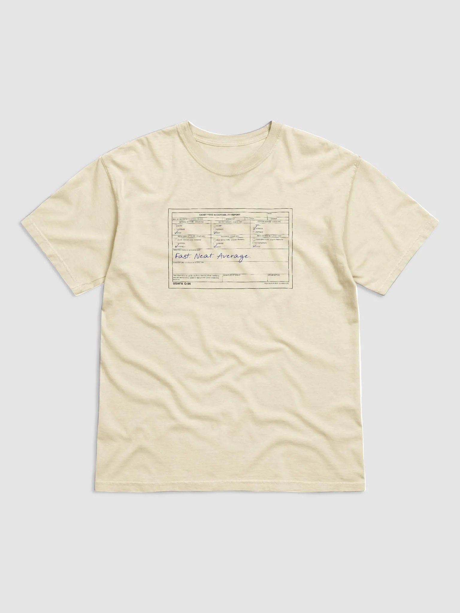 Fast. Neat. Average. T-shirt product image (1)