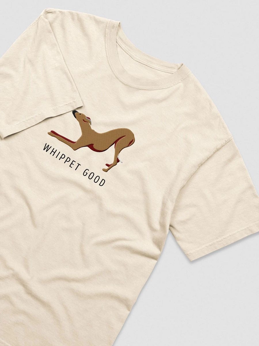 Whippet Good T-Shirt(Embroidered) of a Whippet(Tan) product image (5)
