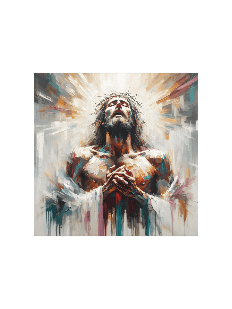 Radiant Jesus Christ Resurrection Wall Art | Modern Christ Art Canvas Print product image (1)