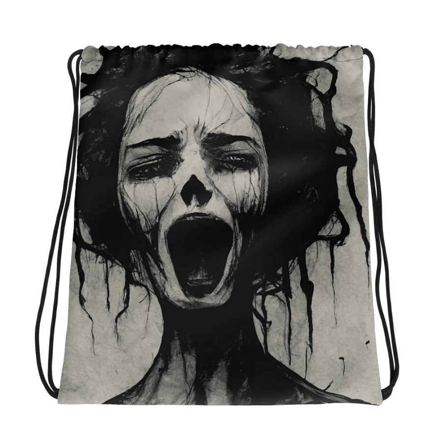 Scream of Expression Drawstring Backpack product image (1)