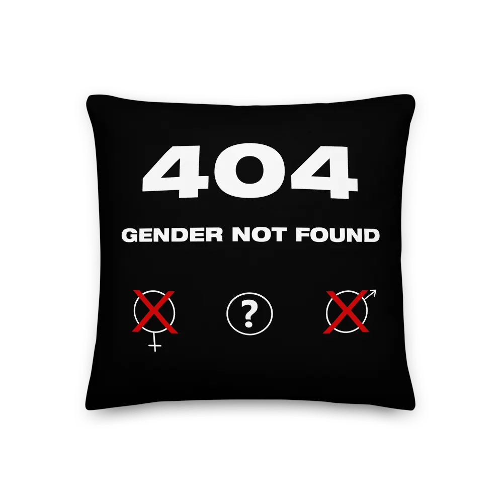 404 Gender Not Found Pillow product image (1)