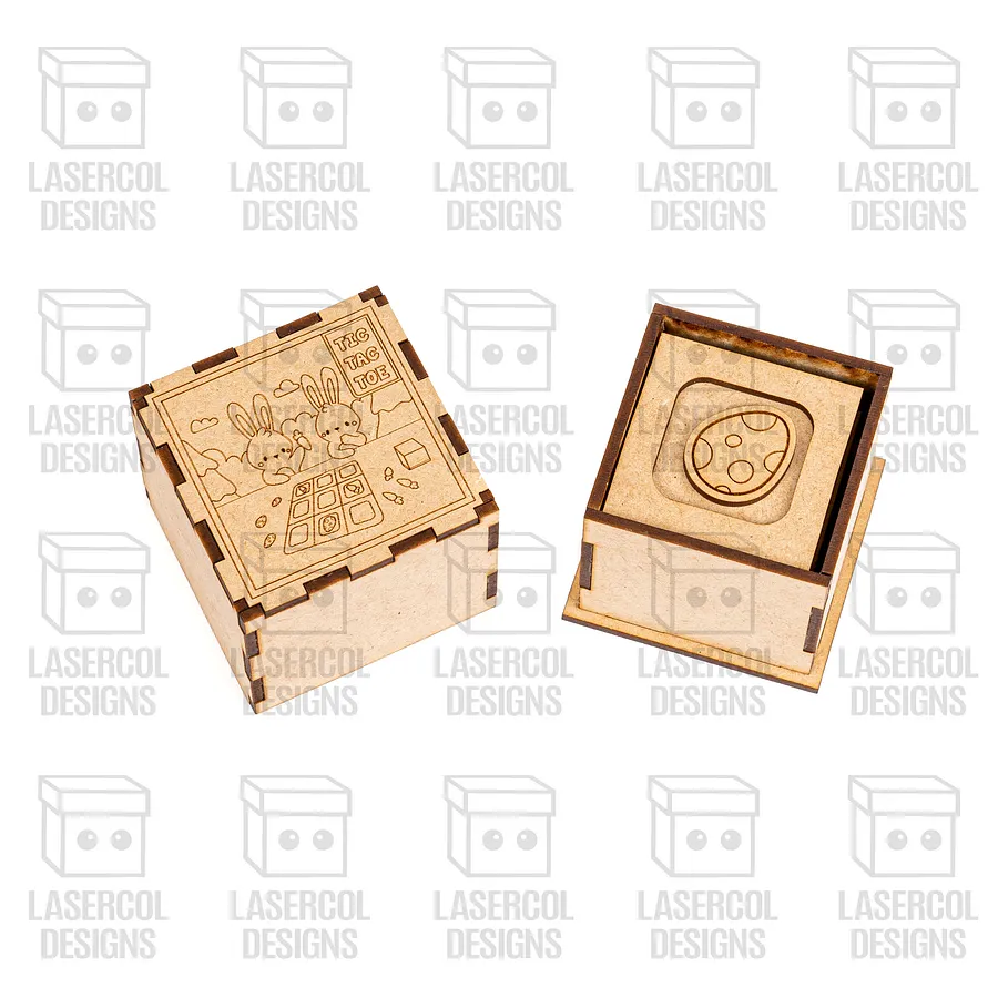 Easter Tic Tac Toe with Box (2 Sizes) - Laser Cut Files product image (4)