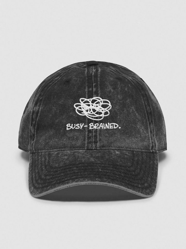 BUSY-BRAINED Vintage Denim Dad Hat product image (1)