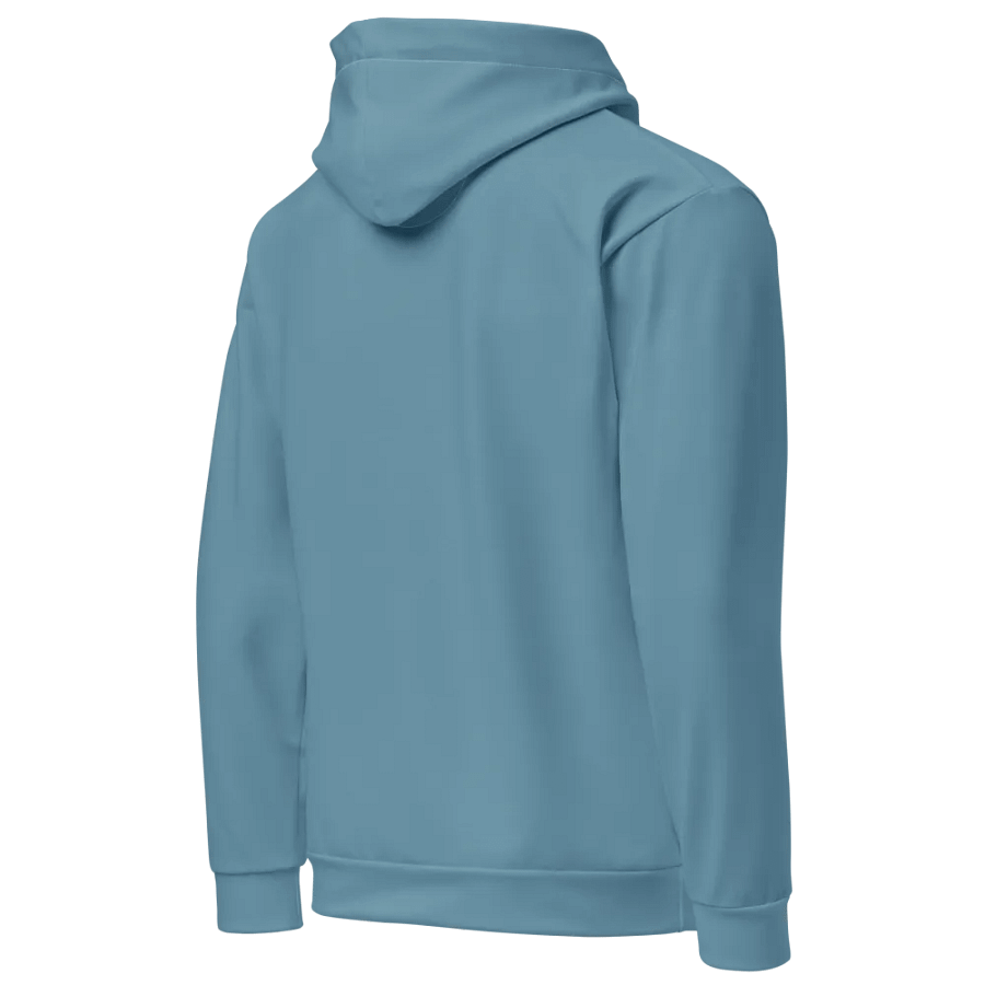 Plain Medium Light Blue Soft Summer Unisex Recycled Polyester Heavyweight Premium Hoodie by Treasure Pie product image (4)