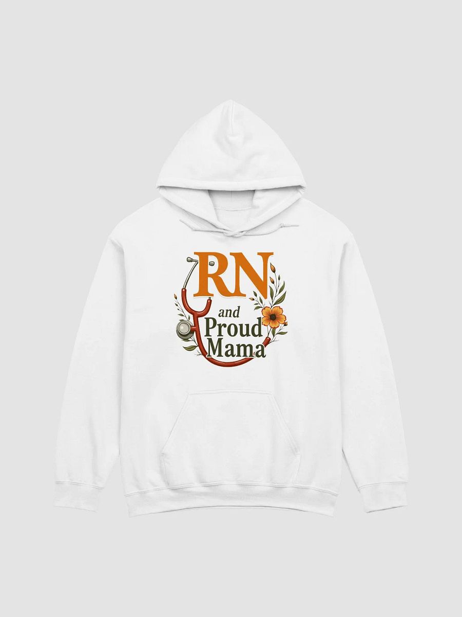 Proud RN and mama, Floral Stethoscope Classic Hoodie product image (3)